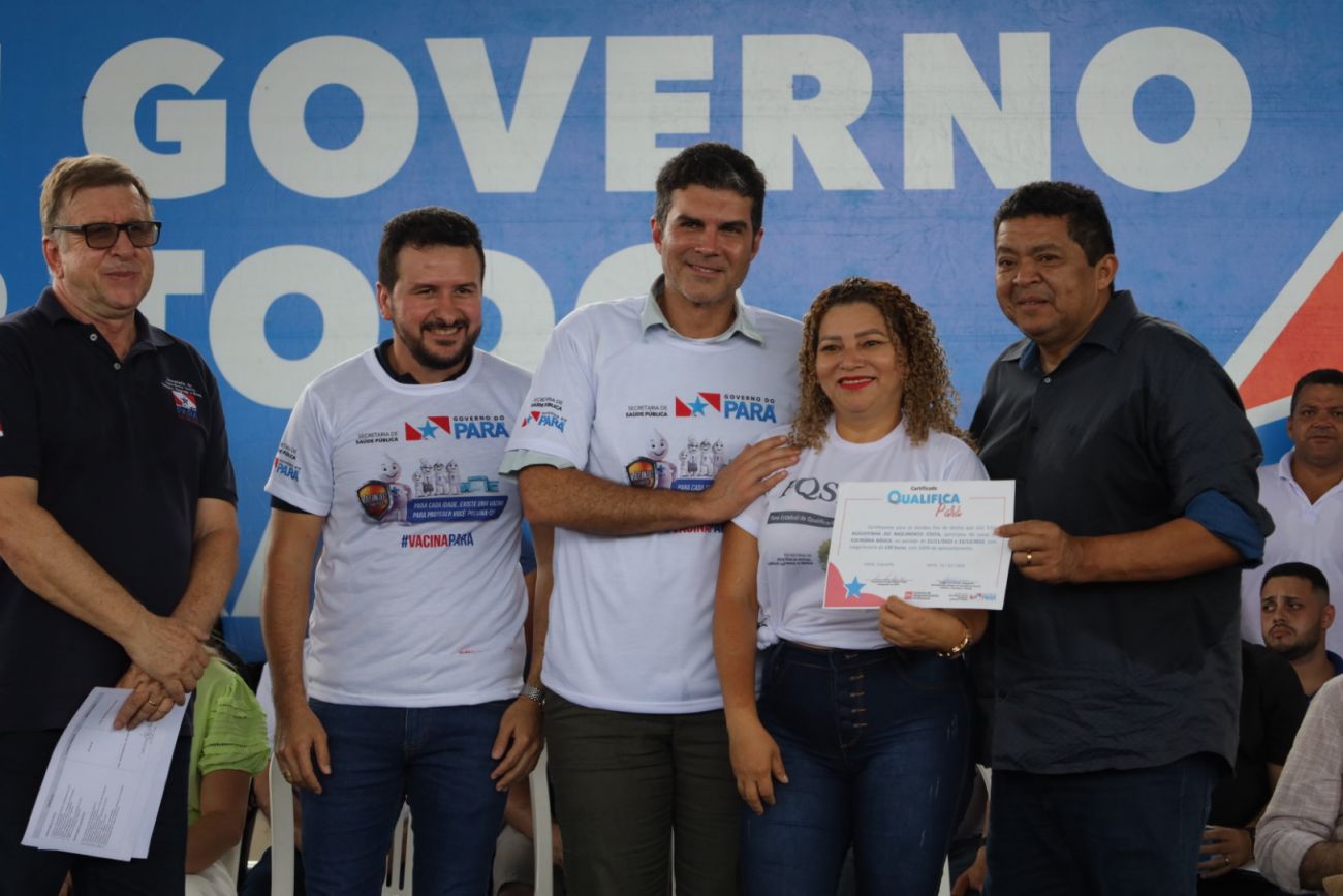 Foto Pedro Guerreiro/Ag. Pará - Governador Helder Barbalho e o Secretário de Assistência Social, Trabalho, Emprego e Renda, Inocencio Gasparim